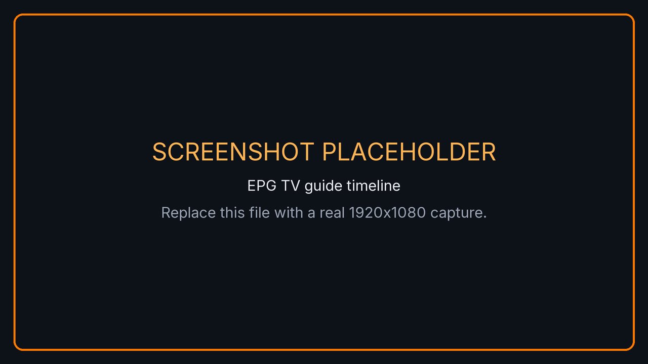 Placeholder for a TVMamba EPG TV guide screenshot